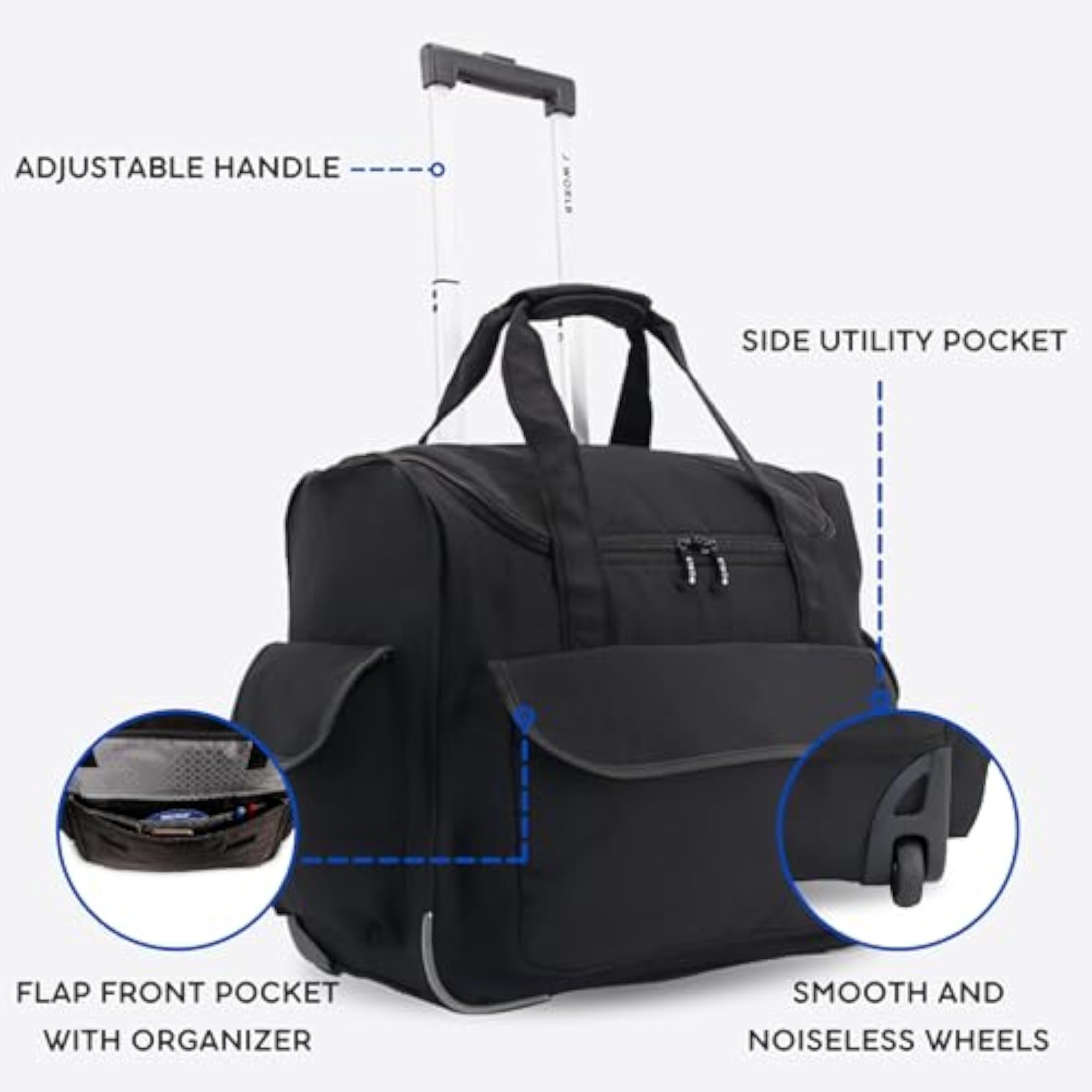 Donna Rolling Tote Bag on Wheels